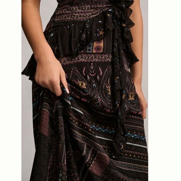 Anthropologie Let Me Be Sheer Printed V-Neck
Midi Dress/ size S - Picture 4 of 12